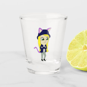 chibi catgirl shot glass