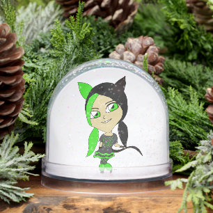 chibi catgirl    snowglobe