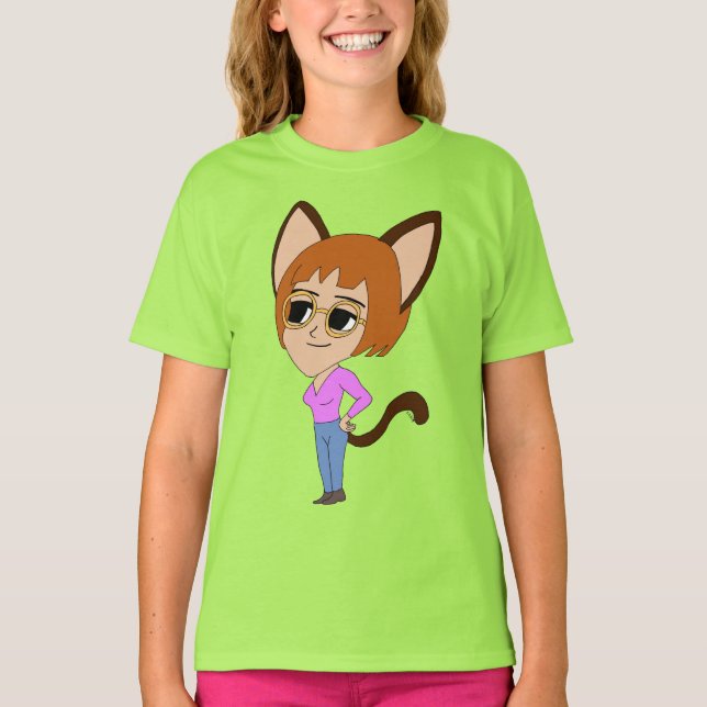 chibi catgirl  T-Shirt (Front)