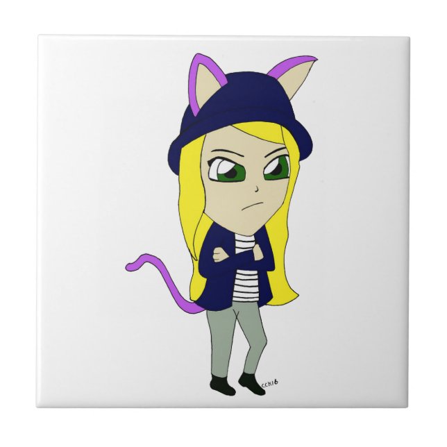 chibi catgirl  tile (Front)