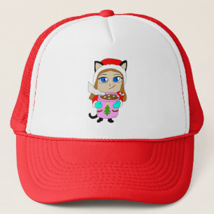 chibi catgirl  trucker hat