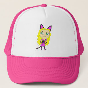 chibi catgirl trucker hat