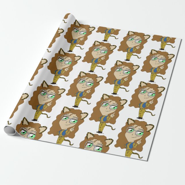 chibi catgirl  wrapping paper (Unrolled)