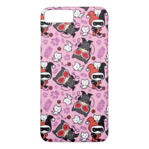 Chibi Catwoman, Harley Quinn, & Kittens Pattern Case-Mate iPhone Case
