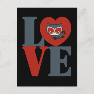 Chibi Catwoman LOVE Postcard