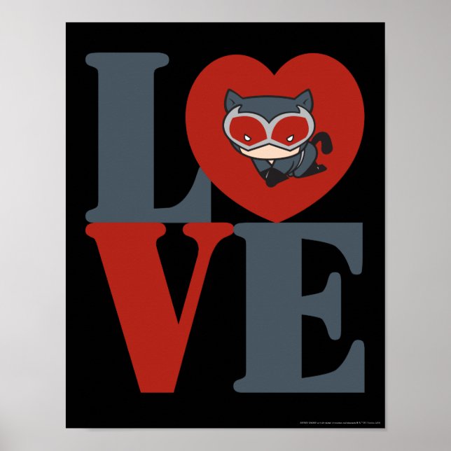 Chibi Catwoman LOVE Poster (Front)