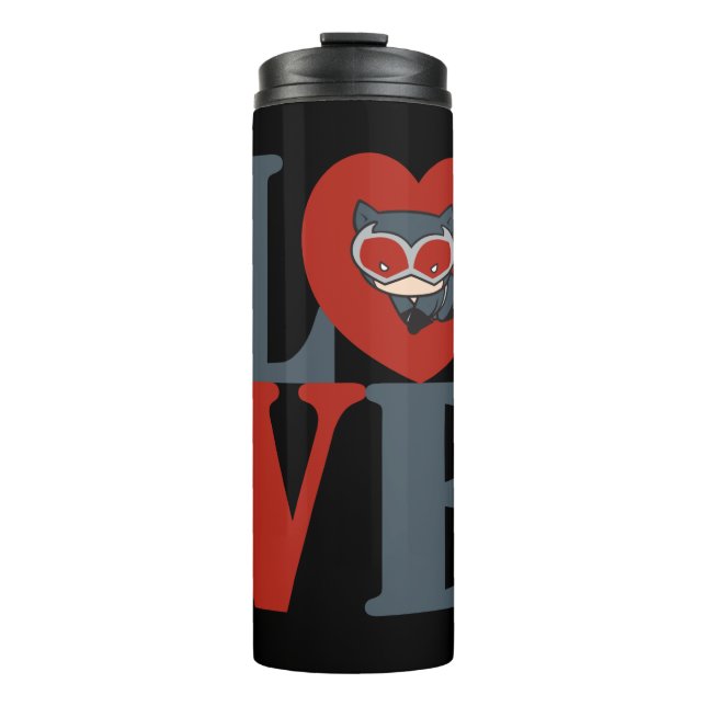 Chibi Catwoman LOVE Thermal Tumbler (Front)