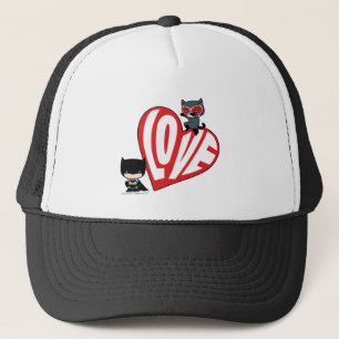 Chibi Catwoman Pounce on Batman Trucker Hat
