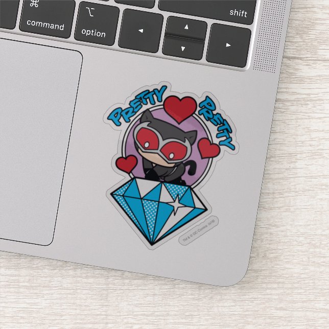 Chibi Catwoman Sitting Atop Large Diamond (Detail)