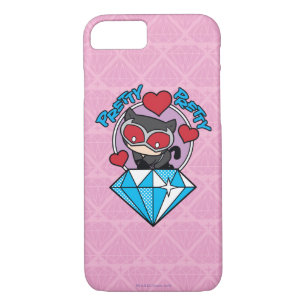 Chibi Catwoman Sitting Atop Large Diamond Case-Mate iPhone Case