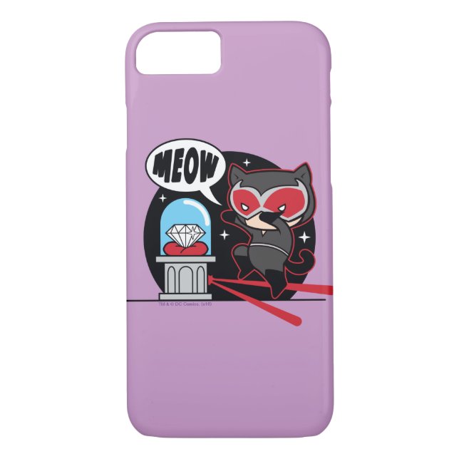 Chibi Catwoman Stealing A Diamond Case-Mate iPhone Case (Back)