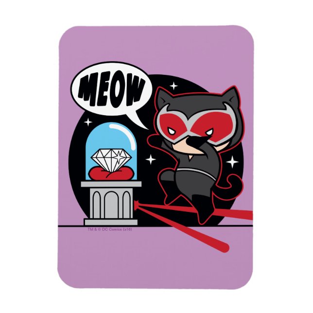 Chibi Catwoman Stealing A Diamond Magnet (Vertical)