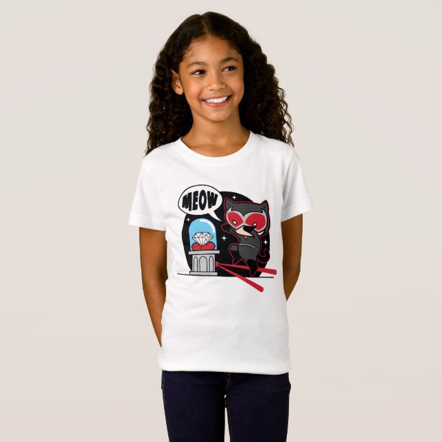 Chibi Catwoman Stealing A Diamond T-Shirt (Front Full)