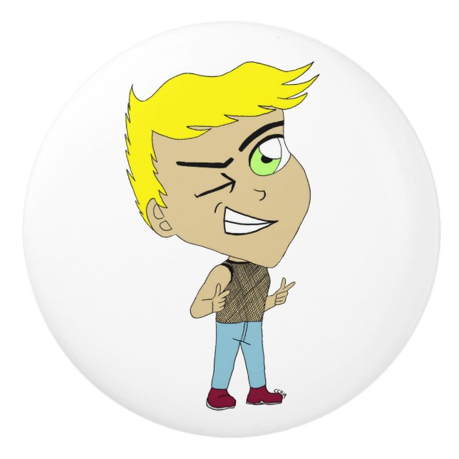 chibi   ceramic knob (Front)