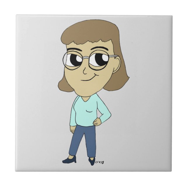 chibi ceramic tile (Front)