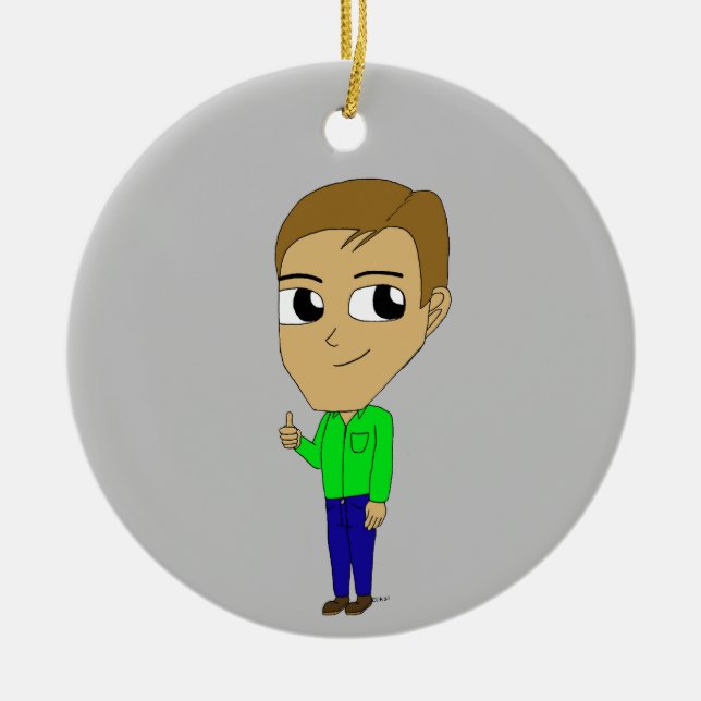 chibi       ceramic tree decoration (Front)