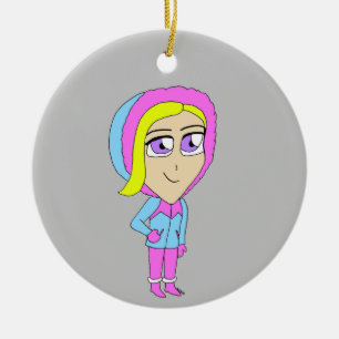 chibi     ceramic tree decoration