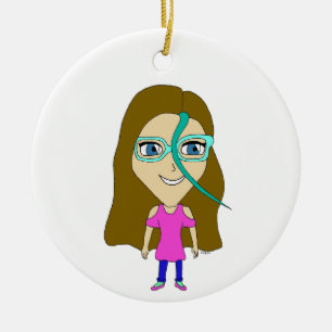 chibi    ceramic tree decoration