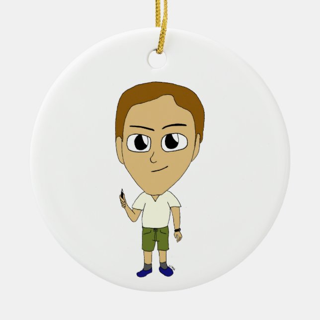 chibi   ceramic tree decoration (Front)