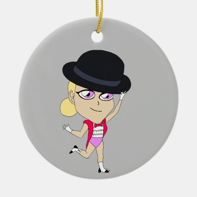 chibi    ceramic tree decoration (Front)