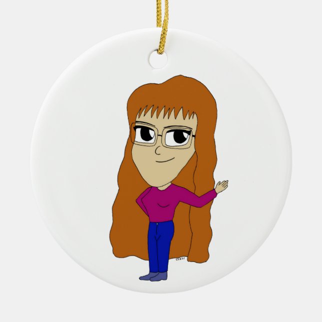 chibi      ceramic tree decoration (Front)