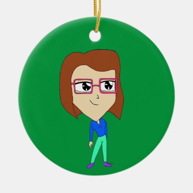 chibi     ceramic tree decoration (Front)