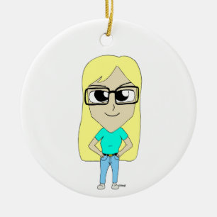 chibi ceramic tree decoration