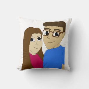 Chibi couple cushion