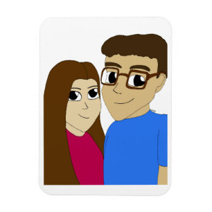 Chibi couple magnet