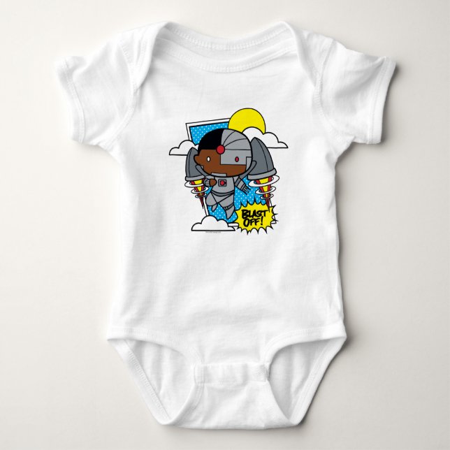 Chibi Cyborg Blast Off! Baby Bodysuit (Front)