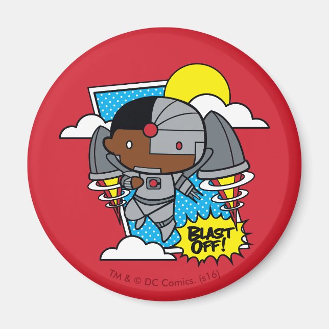 Chibi Cyborg Blast Off! Magnet (Front)