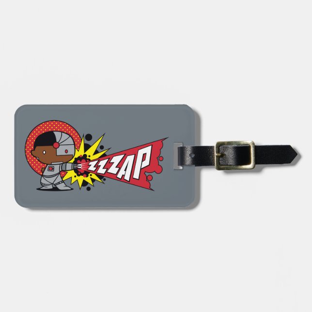 Chibi Cyborg's Cybernetic Cannon Luggage Tag (Front Horizontal)