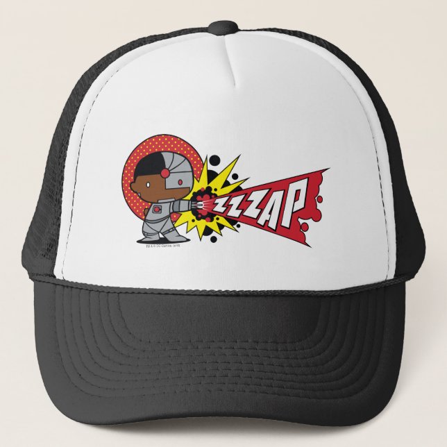 Chibi Cyborg's Cybernetic Cannon Trucker Hat (Front)