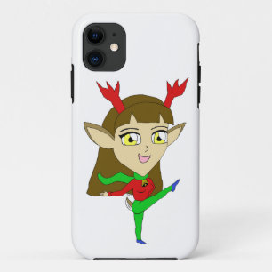 chibi dancing reindeer girl Case-Mate iPhone case