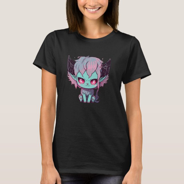 Chibi Demon Cat T-Shirt (Front)