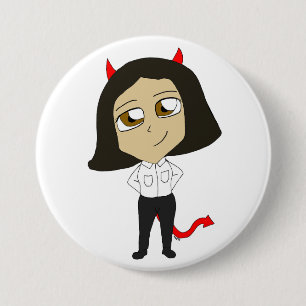 chibi devil girl 7.5 cm round badge