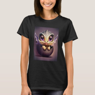 Chibi Dragon Baby Hatching From A Dragon Egg Magi T-Shirt