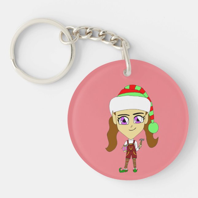 chibi elf   key ring (Front)