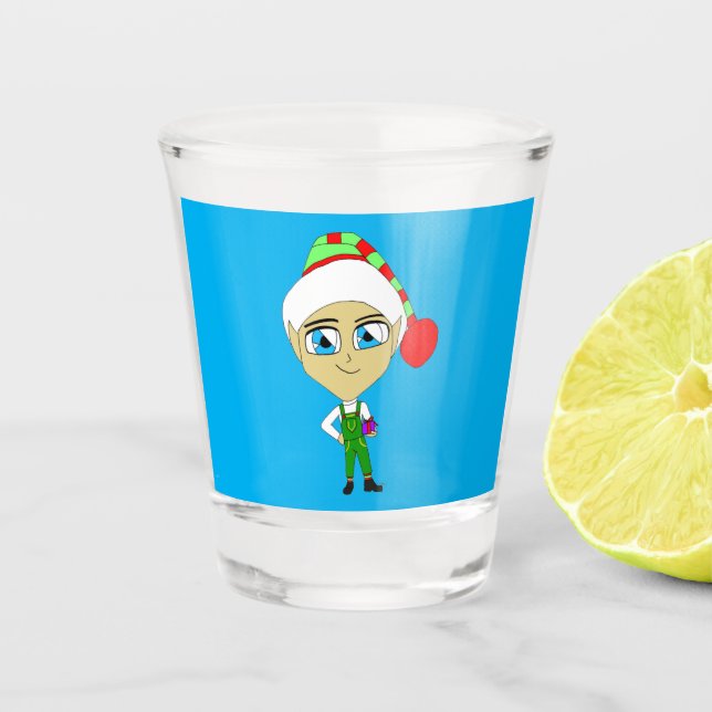 chibi elf    shot glass (Front)