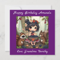 Chibi Fairy Birthday | Colouring page