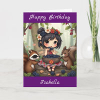 Chibi Fairy Birthday | Colouring page