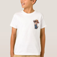 Chibi Farmer Boy with Pitchfork and Donkey Kids