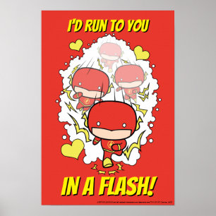 Chibi Flash - I'd Run To You In A Flash Valentine Poster