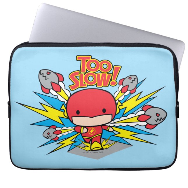 Chibi Flash Outrunning Rockets Laptop Sleeve (Front)