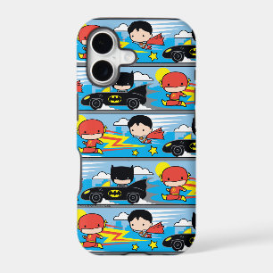 Chibi Flash, Superman, and Batman Racing Pattern