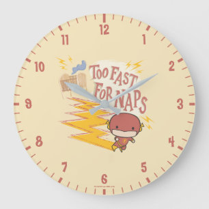 Chibi Flash Too Fast For Naps Large Clock