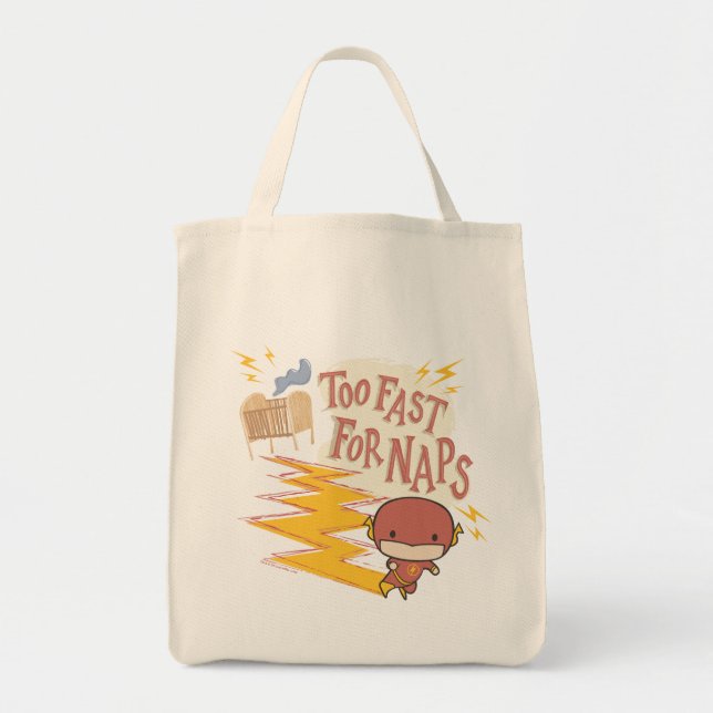 Chibi Flash | Too Fast For Naps Tote Bag (Front)