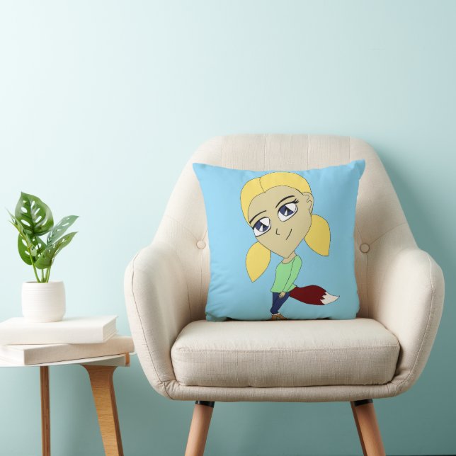 chibi foxy girl  cushion (Chair)
