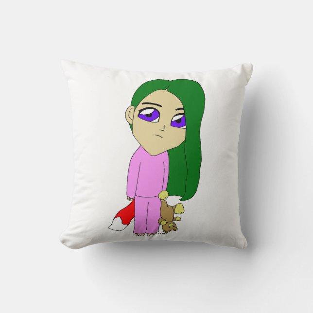 chibi foxy girl  cushion (Front)