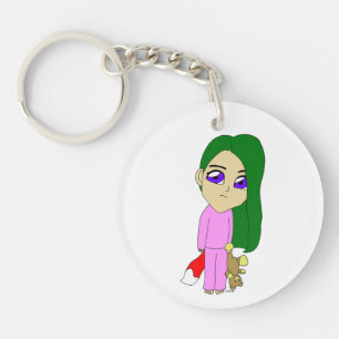 chibi foxy girl key ring